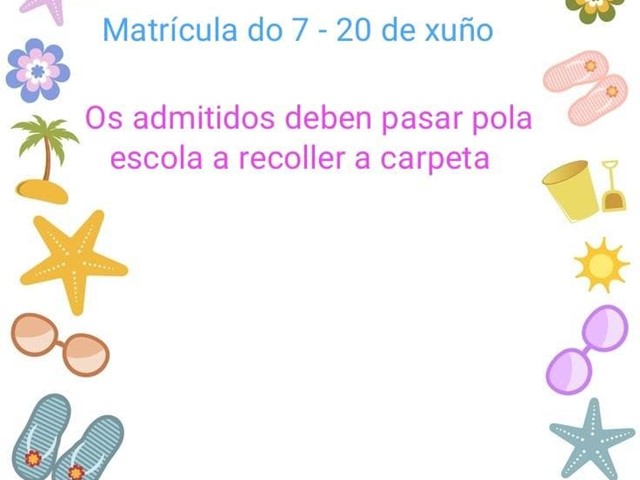 Matrícula escola infantil